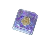 Capuchon de touche en résine translucide en forme de fleur époxy, hauteur unique pour clavier mécanique personnalisation, 1 pièce