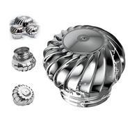 Capuchon de turbine pour ventilateur de toit en acier inoxydable 304, couvercle de cheminée rotatif de 4, 6, 8, 10, 12, 14, 16, 18 pouces pour ventilation d'extraction de fumée (200 mm)