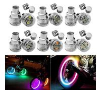 Capuchon de valve de pneu, décoration lumineuse LED pour roue, bleu