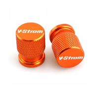 Capuchon de Valve de Pneu pour Jante pour Suzuki V-Strom DL 250 650 1000 1050 XT 800 DE 800DE Vstrom 1000XT 1050XT XT DL1050 VStrom 800DE Bouchons De Valve De Moto(Orange V-Strom)