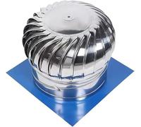 Capuchon De Ventilateur Rotatif De Toit, évent De Capuchon De Turbine Rotative éolienne, Sortie D’air Ronde, évent De Chapeau De Turbine Rotative De Toit en Acier Inoxy, 600mm/23.6in