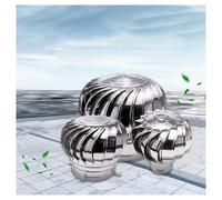 Capuchon d'échappement Évent de fumée de toit Évent de toit en acier inoxydable Couvercle de capuchon d'éolienne Évent de cheminée à rotation ronde for couvercle de cheminée(23.6in/600mm)