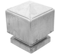 Capuchon Décoratif pour Poteau Carré 100x100 Mm, Fer Galvanisé | Finition Protectrice et Moderne, Courbe Élégante, pour Clôtures de Villa et Garde-corps Extérieurs
