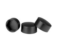 Capuchon d'écrou de boulon PE M4-M30 Protection de dôme | Couvercle de décoration en plastique hexagonal exposé(Black,18x12xM12(20pcs))