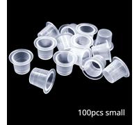 Capuchon D'encre À Pigments De Maquillage En Continu,100 Pièces,9/12/15mm,Taille Poulet,Microblading,Tatouage,Bouchons Normalisés,Tasse D'accessoires Pmu - Type 100pcs Small