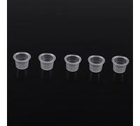 Capuchon d'encre de Tatouage, 100 Pièces, Tasse en Plastique Blanc Transparent, Support Professionnel pour Microblading (Grand)