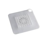 Capuchon d'évier - Couverture carrée en silicone souple de 15 cm, protection anti-colmatage pour l'échappement, tapis de filtre de flexible, design avec joint à profil bas