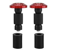 Capuchon d'extrémité de guidon, 22mm 7/8inch Capuchons de prise de curseur d'extrémité de barre de guidon de moto pour Racing ATV Offroad(rouge)