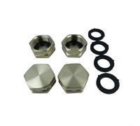 Capuchon d'extrémité de tuyau en laiton de taille standard compatible avec la plupart des raccords de tuyau d'arrosage filetés de 1,9 cm pour une fermeture sécurisée (quatre fils intérieurs)
