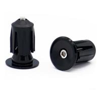 Capuchon d'extrémité en alliage d'aluminium pour guidon de vélo de route pour vélo et montagne pour vélo - pour usiné CNC, anodisé noir, convient pour un diamètre intérieur de 17,5 à 21,9 mm (noir)