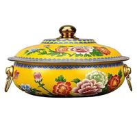 Capuchon d'extrémité en cuivre, marmite au charbon de bois chinois for la cuisson, cuisinière à induction, gaz, soupe spéciale for cuisine domestique, ustensiles(Yellow,30cm)