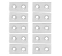 CAPUCHON D'EXTRÉMITÉ EN PROFIL EN ALUMINIUM CONCEPTION DURABLE ET ANTI-FEDITION POUR STRUCTURES DE CADRE INDUSTRIELLES EN ALUMINIUM 3060 DOUBLE TROUS (Argent)