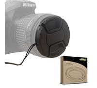 Capuchon d'objectif 77 mm pour appareil photo Nikon, Canon, Sony et autres appareils photo reflex numériques (77 mm Capuchon d'objectif