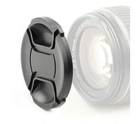 Capuchon d'objectif (Avant) Compatible avec Ø 55mm - Canon, Nikon, Fujifilm, Olympus, Sony, Panasonic, Pentax, Snap-on: Pincement Central Couvercle Capot de Protection