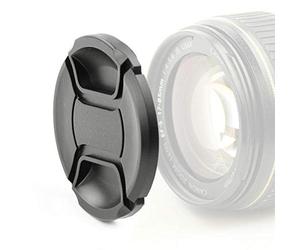 Capuchon d'objectif (Avant) Compatible avec Nikon, Fujifilm, Olympus, Sony, Panasonic, Pentax Ø 46mm (E 46, LC-46, DMW-LFC46GU, LCF-46), Snap-on: Pincement Central Couvercle Capot de Protection
