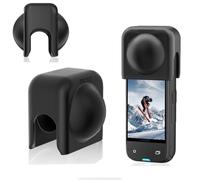 Capuchon d'objectif en silicone pour Insta360 X5 - Capuchon d'objectif en silicone souple - Accessoire d'appareil photo Insta 360 X5 X4, Noir , Couverture