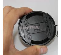 Capuchon D'objectif Pour Appareil Photo Numérique Universel, 67mm, Pince Centrale, Avant, Pour Canon, Nikon, Sony, Avec Cordon Anti-Perte