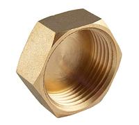 Capuchon en laiton 3/4" filetage intérieur - Capuchon de tuyau IG avec hexagonal - Embout en laiton - Raccord fileté, raccords en laiton - Convient pour chauffage et système d'eau potable