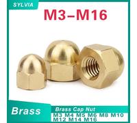 Capuchon En Laiton Hexagonal Kg,Couvercle De Tête Breton Décoratif,Din1587 M3 Figuré M5 M6 M8 M10 M12 M14 M16,1 Pc,2 Pc,5 Pc,10 Pc,20 Pc,50pc - Type M6(10pcs)