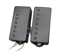 Capuchon En Laiton Pour Guitare À 7 Cordes Double Bobine Vis Fendues 8.5K/14K Simple Micro Électrique Simple Bobinage Alnico 5(Bk N B 1set)