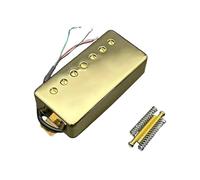 Capuchon En Laiton Pour Guitare À 7 Cordes Double Bobine Vis Fendues 8.5K/14K Simple Micro Électrique Simple Bobinage Alnico 5(Gold B)