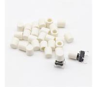 Capuchon en plastique blanc G63 for interrupteur à bouton-poussoir tactile 6 x 6 mm, 200 pièces