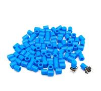Capuchon en plastique bleu for interrupteur à bouton-poussoir tactile G61 6 x 6 mm, 20 pièces