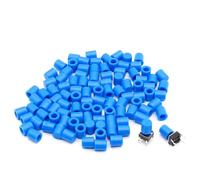 Capuchon en plastique bleu for interrupteur à bouton-poussoir tactile G61 6 x 6 mm, 200 pièces