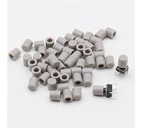 Capuchon en plastique gris for interrupteur à bouton-poussoir tactile G61 6 x 6 mm, 200 pièces