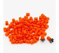 Capuchon en plastique rouge for interrupteur à bouton-poussoir tactile G61 6 x 6 mm, 200 pièces