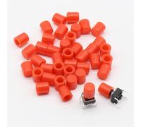 Capuchon en plastique rouge for interrupteur à bouton-poussoir tactile G61 6 x 6 mm, 200 pièces