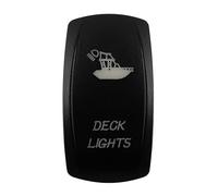 Capuchon gravé au laser pour interrupteur à bascule de tableau de bord de voiture, bateau, yacht, bus, camping-car, accessoires automobiles(Deck Lights)