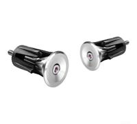 Capuchon Guidon Cyclisme Alu 15-23.5mm Multicolore | Alliage aluminium pour robuste, ultra-léger, réduit la fatigue, compatible 15-23.5mm, montage rapide(Silver)