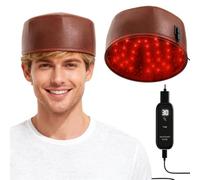 Capuchon Laser Croissance Cheveux,Appareil Luminothérapie Infrarouge Rouge 660nm et 850nm avec Minuterie et Contrôleur,Outil Soin Cheveux Portable à Usage Domestique pour Hommes et Femmes