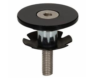 Capuchon plat + étoile de direction 11/8" metal tube Elvedes Top Noir