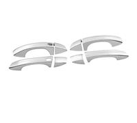 Capuchon Poignée Porte Extérieure Pour SEAT Pour Leon MK3 2013-2019 Accessoires De Style D'autocollant Garniture Couverture Poignée Porte Latérale Voiture Chrome Noir(Silver 2 buttons)