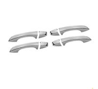 Capuchon Poignée Porte Extérieure Pour Superb 3 2016-2021 Accessoires De Style D'autocollant Garniture Couverture Poignée Porte Latérale Voiture Chrome Noir(Silver 0 button)