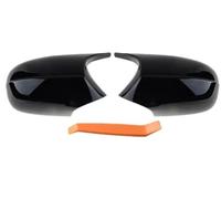Capuchon Rétroviseur Couvercle De Rétroviseur En Verre Pâte ABS Remplacement Pour Série 1 3 E87 E81 E82 E90 E91 E92 E93 51167205292 51167135098 CLVCCZTZGW(Black LCI)