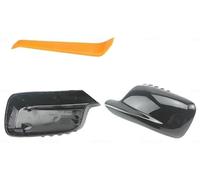 Capuchon Rétroviseur Couvercle Rétroviseur En Carbone Noir Pour Porte Latérale De Voiture 2 Pièces Pour Série 3 E46 2 Portes Série 7 E65 E66 E67 E68 2001 - 2008 CLVCCZTZGW(Carbon Fiber Pattern)