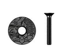 Rie:Sel Design Mixte Stem Capuchon De Potence - Top Cap, Noir, 1 1/8 2 85 Cm EU