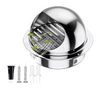Capuchon rond en acier inoxydable avec vis pour tous les types de cheminée, durable, résistant aux intempéries, empêche les courants d'air et les débris de 60 200 mm