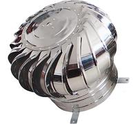 Capuchon rotatif en acier inoxydable pour sèche-linge abri de jardin et cheminée - Ventilateur de ventilation résistant aux intempéries avec raccords pour protection contre la pluie et la vapeur