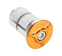 Capuchon supérieur de casque de tige en alliage d'aluminium, 1/1,25 pouces, conception réutilisable, extenseur fourche vélo, bouchon remplacement pour vélo route montagne, Fixie (Or)