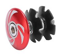 Capuchon supérieur de casque de vélo en alliage d'aluminium, écrou étoile, tige de tige, fourche, accessoire de vélo de route (Rouge)