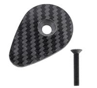 Capuchon supérieur de casque de vélo en Fiber de carbone, capuchon de tige de casque de vélo avec vis pour pièces de réparation de guidon de vélo F12, accessoires de cyclisme, amateurs de sport
