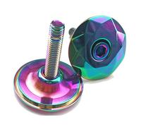 Capuchon Supérieur De Tige De Casque, Couvercle De Bol En Alliage D'aluminium Et De Diamant Avec Vis De Levage De Bloc Pour Fourche De 1 1/8 Pouces, Accessoires De Cyclisme De Vélo