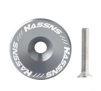 Capuchon supérieur de tige de vélo fabriqué en alliage d'aluminium pour tube de direction de 31,8 mm et boulon de 30,5 mm pour conduite quotidienne (argent)