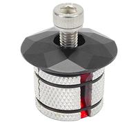 Capuchon supérieur de tige d'extension de casque d'équitation | Bouchon de compression en alliage d'aluminium à 3 sections | Compatible avec tube de direction en fibre de (Black)