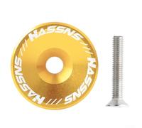 Capuchon supérieur en alliage d'aluminium conçu pour les tiges de 31,8 mm de diamètre avec boulon fileté de 30,5 mm pour un ajustement sûr et une performance fiable (doré)