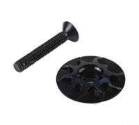 Capuchon supérieur pour casque de VTT pour tige de 28,6 mm, coque en aluminium Cnc 6061 avec boulon en acier inoxydable, rouge (noir)